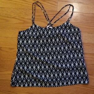 BR Navy/Cream Silky Cami Sz 10